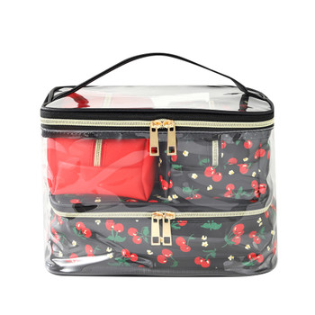 4pc Cherries and Daises Cosmetic Set - LNCTB2015-BK