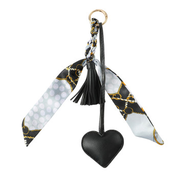 Scarf & Heart Tassel Bag Charm  - BGC1377