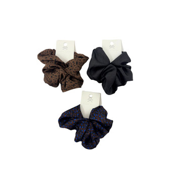 3PK Random Assorted Pattern & Solid Scrunchie Set-3SCRUNCHIE-ASSORTED