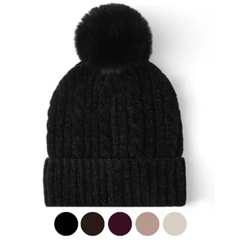 Ladies Winter Chenile Beanies - LCKH5046