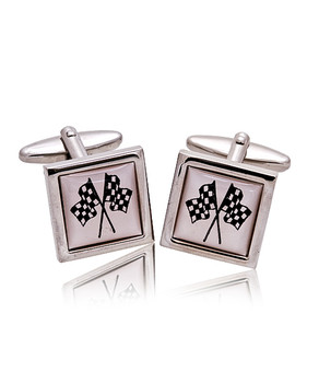 Racing Flags Novelty Cufflinks NCL3633 Racing Flags Novelty Cufflinks NCL3633