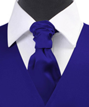 Royal Blue Poly Solid Satin Cravat FC1701-4 Royal Blue Poly Solid Satin Cravat FC1701-4