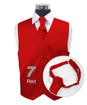 "Red" Poly Solid Satin Cravat FC1701-7 "Red" Poly Solid Satin Cravat FC1701-7