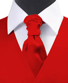 "Red" Poly Solid Satin Cravat FC1701-7 "Red" Poly Solid Satin Cravat FC1701-7