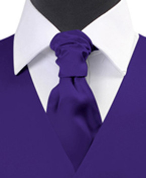 "Dark Purple" Poly Solid Satin Cravat FC1701-8 "Dark Purple" Poly Solid Satin Cravat FC1701-8