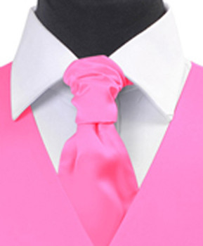 Hot Pink Poly Solid Satin Cravat FC1701-16 Hot Pink Poly Solid Satin Cravat FC1701-16