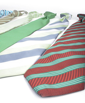 6pc Pack Poly Woven Mixed Zipper Ties - Green