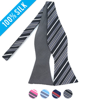 100% Silk Woven Freestyle and Reversible Bow Tie FRBS1000 100% Silk Woven Freestyle and Reversible Bow Tie FRBS1000