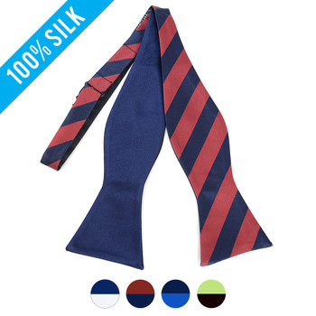 100% Silk Woven Freestyle and Reversible Bow Tie FRBS1020 100% Silk Woven Freestyle and Reversible Bow Tie FRBS1020