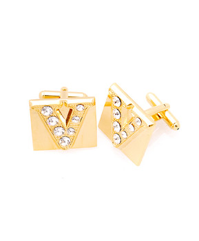 "V" Initial Cufflink ICL3522