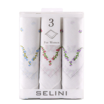 Women's Fancy Cotton Handkerchiefs 3pc Box Set WFH3030 Women's Fancy Cotton Handkerchiefs 3pc Box Set WFH3030