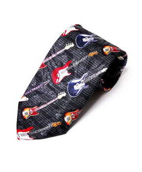 "Guitars" Novelty Tie NV2316