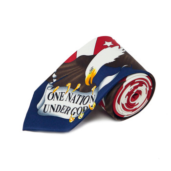 One Nation Under God American Flag Novelty Tie One Nation Under God American Flag Novelty Tie