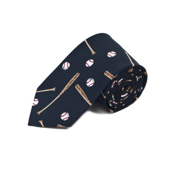 Baseball Black Novelty Tie Baseball Black Novelty Tie
