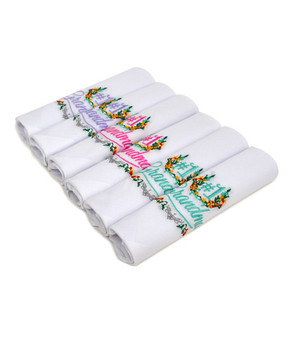 "#1 Grandma" Cotton Embroidered Handkerchiefs LGE6006 "#1 Grandma" Cotton Embroidered Handkerchiefs LGE6006