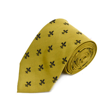 Poly Gold Fleur-de-lis Tie FLT01GDBK Poly Gold Fleur-de-lis Tie FLT01GDBK