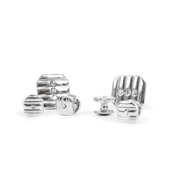 Metal Cufflinks & 4 Stud Set CSS2503 Metal Cufflinks & 4 Stud Set CSS2503