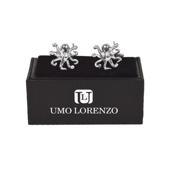 Silver-tone "Octopus" Brass Novelty Cufflinks CL1449 Silver-tone "Octopus" Brass Novelty Cufflinks CL1449