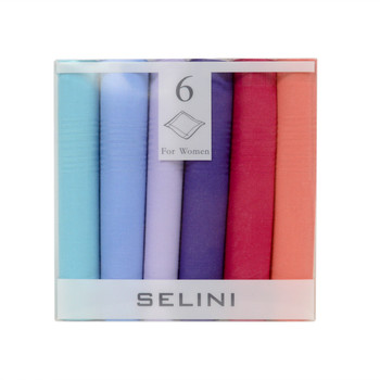 Women's 6pc. Boxed Fancy Cotton Handkerchiefs LSCB1546 Women's 6pc. Boxed Fancy Cotton Handkerchiefs LSCB1546