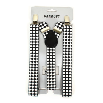 Boy's Y-Back Diamond Checkered Adjustable Elastic Clip-on Suspenders BSCS1071-21 Boy's Y-Back Diamond Checkered Adjustable Elastic Clip-on Suspenders BSCS1071-21