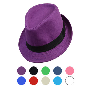 Spring/Summer Solid Trilby Fedora Hat H10342