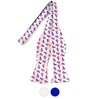 Men's Democrat Donkey Self-Tie Freestyle Bow Tie NFSB-D Men's Democrat Donkey Self-Tie Freestyle Bow Tie NFSB-D