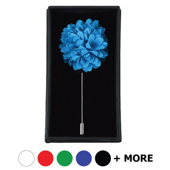 Solid Mini Bouquet Piped Flower Lapel Pins Boxed Solid Mini Bouquet Piped Flower Lapel Pins Boxed