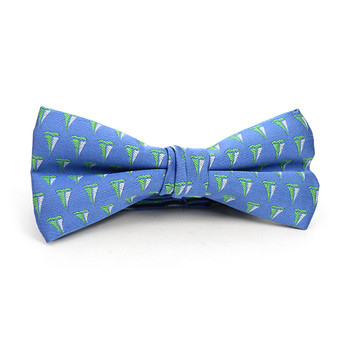 Men's Blue Sailor Boat Banded Bow Tie Men's Blue Sailor Boat Banded Bow Tie
