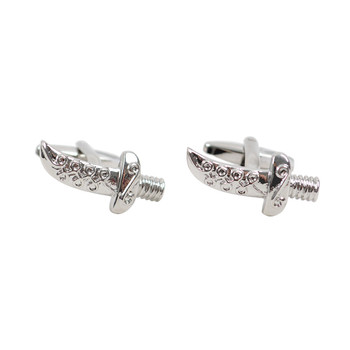Silver Pirate Dagger Sword Novelty Cufflinks NCL1705-1