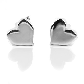 Silver Love Heart Novelty Cufflink NCL1708-1 Silver Love Heart Novelty Cufflink NCL1708-1