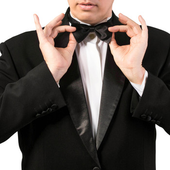 [Promotion] Men's 2.25" Poly Satin Banded Bow Ties BTP1301-1