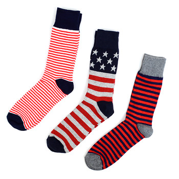 Fancy Multi Colored Socks Striped Gift Box (3 Pairs in Box) MFS1027 Fancy Multi Colored Socks Striped Gift Box (3 Pairs in Box) MFS1027