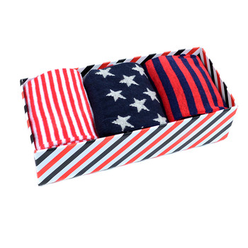 Fancy Multi Colored Socks Striped Gift Box (3 Pairs in Box) MFS1027 Fancy Multi Colored Socks Striped Gift Box (3 Pairs in Box) MFS1027