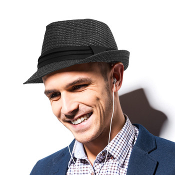 Spring/Summer Basket Weave Fashion Fedora with Black Band FSS17114 Spring/Summer Basket Weave Fashion Fedora with Black Band FSS17114