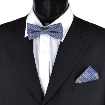 12pc Assorted Men's Big & Tall Neat & Striped Pattern Banded Bow Tie & Hanky BTH5000A 12pc Assorted Men's Big & Tall Neat & Striped Pattern Banded Bow Tie & Hanky BTH5000A