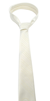 White Microfiber Poly Woven 2.25" Slim Panel Tie - MPPW1606