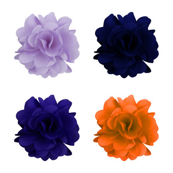 Assorted Solid Mini Bouquet Clutch Back Flower Lapel Pin 4pc Combo Set 4FLP-PRP Assorted Solid Mini Bouquet Clutch Back Flower Lapel Pin 4pc Combo Set 4FLP-PRP