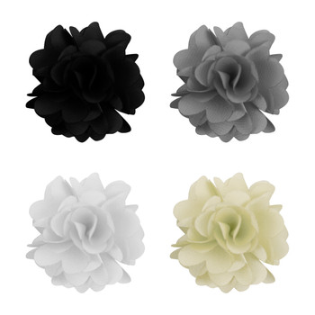 Assorted Solid Mini Bouquet Clutch Back Flower Lapel Pin 4pc Combo Set 4FLP-WHT Assorted Solid Mini Bouquet Clutch Back Flower Lapel Pin 4pc Combo Set 4FLP-WHT