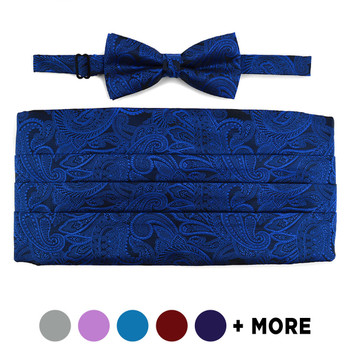Men's Paisley Matching Cummerbund and Bow tie Set MPWCBBT/PSY Men's Paisley Matching Cummerbund and Bow tie Set MPWCBBT/PSY