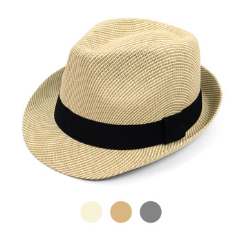 Spring/Summer Woven Fashion Fedora with Black Band FSS17108 Spring/Summer Woven Fashion Fedora with Black Band FSS17108