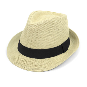 Spring/Summer Classic Woven Fashion Fedora with Black Band FSS17117 Spring/Summer Classic Woven Fashion Fedora with Black Band FSS17117