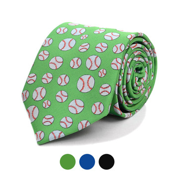 Baseball Pattern Novelty Tie Baseball Pattern Novelty Tie