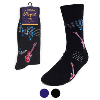 Men's Guitar & Music Notes Novelty Socks NVS1732 Men's Guitar & Music Notes Novelty Socks NVS1732