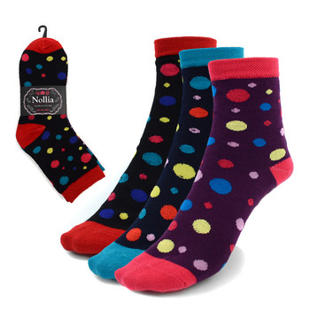 3 Pairs Assorted Pack Women's Crew Socks 3PKS-WCS1 3 Pairs Assorted Pack Women's Crew Socks 3PKS-WCS1