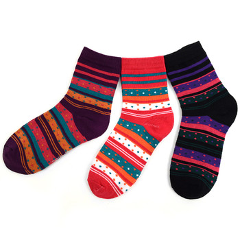 3 Pairs Assorted Pack Women's Crew Socks 3PKS-WCS5 3 Pairs Assorted Pack Women's Crew Socks 3PKS-WCS5