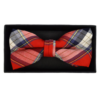 Men's Plaid Flannel Cotton Banded Bow Tie NFB1636 Men's Plaid Flannel Cotton Banded Bow Tie NFB1636