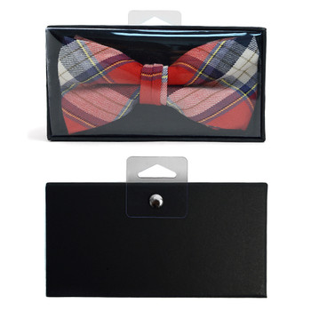 Men's Plaid Flannel Cotton Banded Bow Tie NFB1636 Men's Plaid Flannel Cotton Banded Bow Tie NFB1636