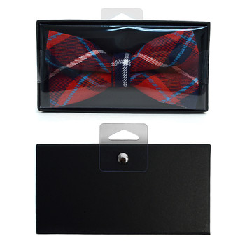 Men's Plaid Flannel Cotton Banded Bow Tie NFB1637 Men's Plaid Flannel Cotton Banded Bow Tie NFB1637
