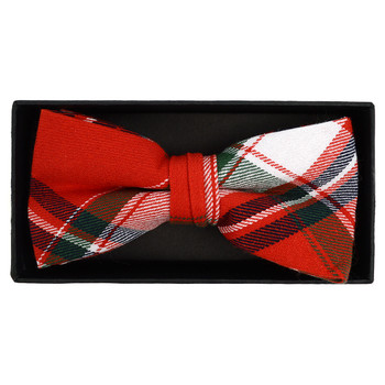 Men's Plaid Flannel Cotton Banded Bow Tie NFB1641 Men's Plaid Flannel Cotton Banded Bow Tie NFB1641