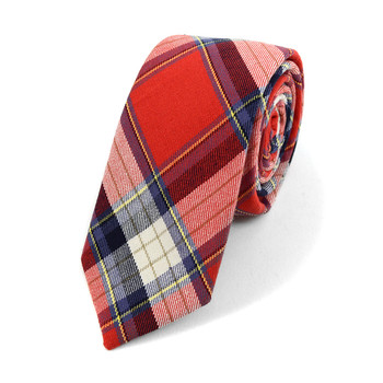 Men's Plaid Flannel 2.25" Cotton Slim Tie - MPPW1636 Men's Plaid Flannel 2.25" Cotton Slim Tie - MPPW1636